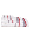 Σετ Πετσέτες Μπάνιου 3τμχ. Homelovers Organic 30X30+50X80+70X130 / White Bordeaux